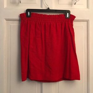 J. Crew red mini-skirt